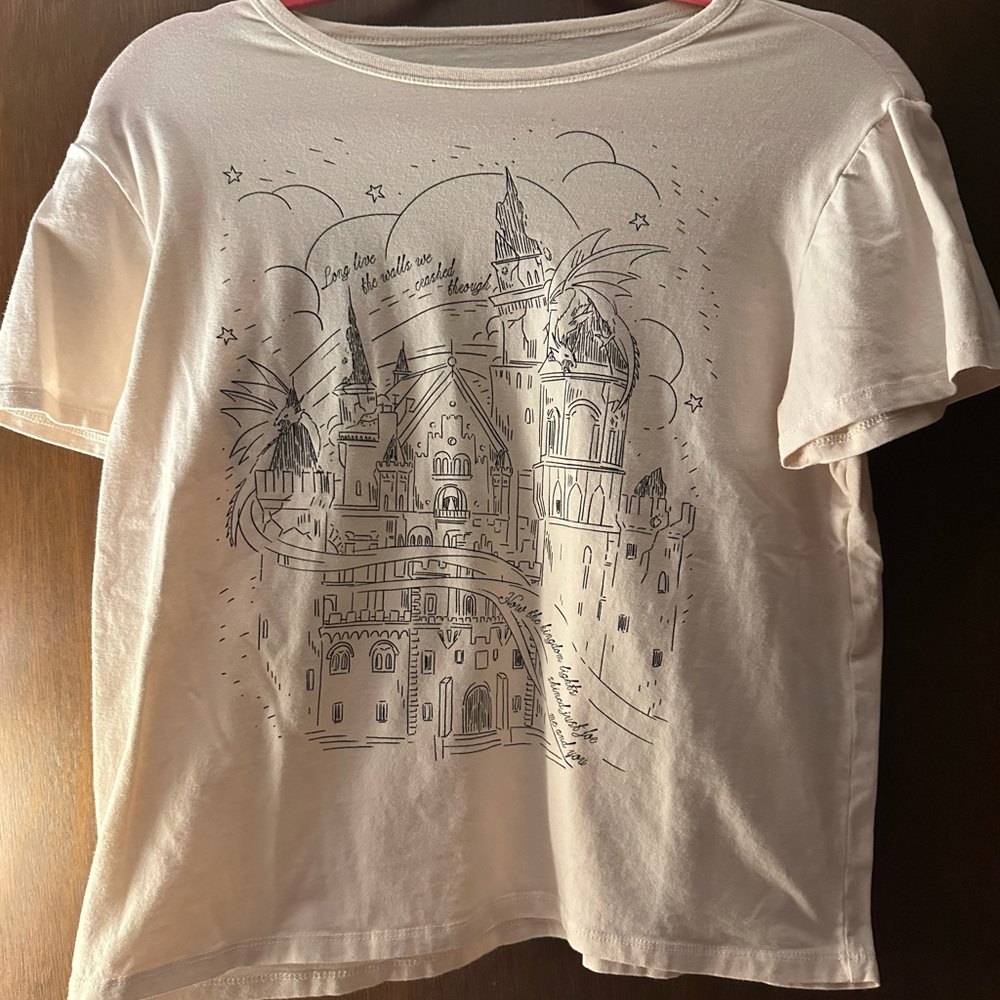 HOW THE KINGDOM LIGHTS SHINED *Fitted Crop* CREAM BABY T-SHIRT - Picture 4 of 5
